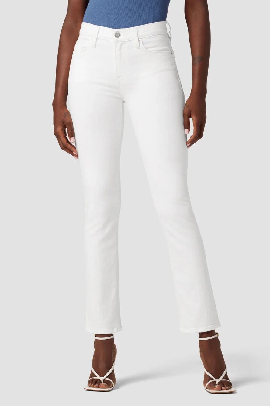 SKU2682.2 Hudson Jeans Women's "Nico" Mid-Rise Super Skinny White Denim 28"